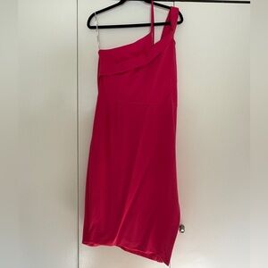 Lavish Alice Fuchsia One-Shoulder Dress